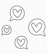 Love Speech Bubbles Die-namics Dies - My Favorite Things