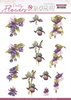 Purple Flowers Pretty Flowers Punchout Sheet - Precious Marieke - Find It Trading