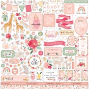 Welcome Baby Girl Element Sticker - Echo Park