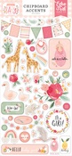 Welcome Baby Girl 6x13 Chipboard Accents - Echo Park
