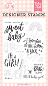 Welcome Little One Stamp Set - Welcome Baby Girl - Echo Park