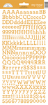 Tangerine My Type Cardstock Alpha Stickers - Doodlebug