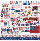 God Bless America Element Sticker - Carta Bella