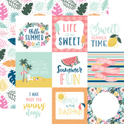 4X4 Journaling Cards Paper - Pool Party - Echo Park