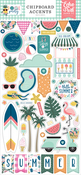Pool Party 6x13 Chipboard Accents - Echo Park
