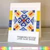 Perforated Pinking Shapes Stitchable Cards - Waffle Flower