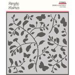 Branch & Butterfly Stencil - Simple Vintage Cottage Fields - Simple Stories