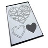 Faceted Heart Trio Stencil - Catherine Pooler