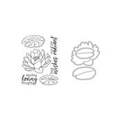 Hero Florals Lotus Clear Stamp & Die Combo - Hero Arts