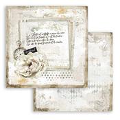 Letter & Clock Paper - Romantic Journal - Stamperia