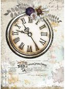 Clock Rice Paper - Romantic Journal - Stamperia