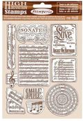 Music Rubber Stamps - Passion - Stamperia