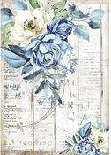Blue Flower Rice Paper - Romantic Sea Dream - Stamperia
