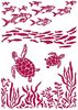 Fish & Turtles Stencil - Romantic Sea Dream - Stamperia