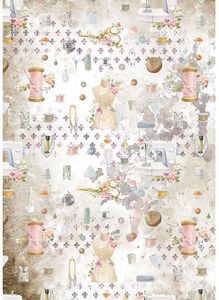 Embellishment Rice Paper - Romantic Threads - Stamperia