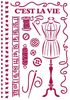 Couture Stencil - Romantic Threads - Stamperia