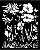 Poppy & Flower Stencil - Atelier Des Arts - Stamperia