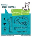 One In A Chameleon Flip-Flop Stamps - Lawn Fawn