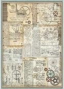 Gears, Voyages Fantastiques - Stamperia Rice Paper Sheet A3