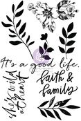 Watercolor Floral Clear Stamp - Prima