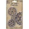 Antique Nickel Idea-Ology Metal Industrial Gears - Tim Holtz