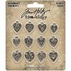 Heart Idea-Ology Metal Adornments - Tim Holtz