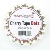 5/8 Inch Cherry Tape Dots - ACOT Double-Sided Adhesive Tape