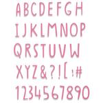 Hand Drawn Alphabet Thinlits Dies - Sizzix