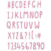 Hand Drawn Alphabet Thinlits Dies - Sizzix