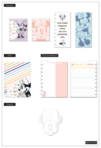 Disney Minnie Mouse Colorblock Large Icons Stickers | Happy Planner