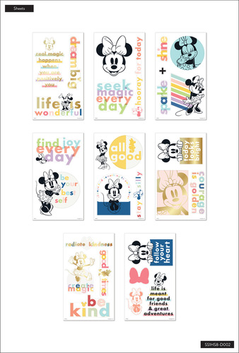 Me & My Big Ideas Colorblock Mickey Minnie Large Stickers