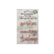 Rose Gold Word Clips - Vintage Artistry Essentials - 49 And Market