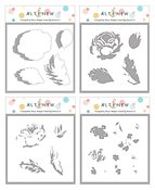 Tranquility Rose Simple Coloring Stencil Set - Altenew