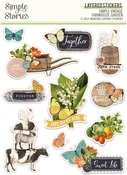Simple Vintage Farmhouse Garden Layered Stickers - Simple Stories