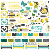 Simple Vintage Lemon Twist Cardstock Sticker - Simple Stories