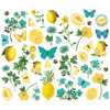 Simple Vintage Lemon Twist Floral Bits & Pieces - Simple Stories