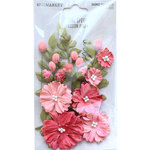 Passion Pink Paper Flowers - Royal Spray - 49 And Market
