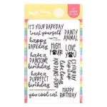 Pawsome Birthday Sentiments Stamp Set - Waffle Flower Crafts