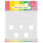 Pennant Banners Stencil - Waffle Flower Crafts