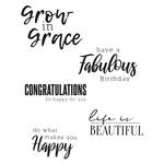 Sunnyside Sentiments #4 Clear Stamps - Sizzix