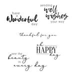 Sunnyside Sentiments #5 Clear Stamps - Sizzix