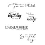 Sunnyside Sentiments #6 Clear Stamps - Sizzix