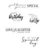 Sunnyside Sentiments #6 Clear Stamps - Sizzix
