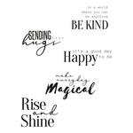 Sunnyside Sentiments #9 Clear Stamps - Sizzix