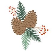 Pine Branches Clear Stamps - Sizzix - PRE ORDER