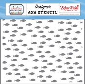 School of Fish Stencil - Under Sea Adventures - Echo Park