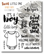 Baby Boy Stamp Set - Sweet Little One - Wild Whisper Designs