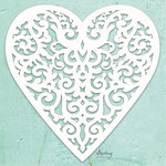 Filligree Heart Chipboard Diecut - Mintay Chippies - Mintay Papers