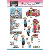 Catering Punch-out Sheet - Bubbly Girls Professions - Find It Trading