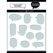 Speech Bubbles Stencil - Say it With Stamps - Photoplay